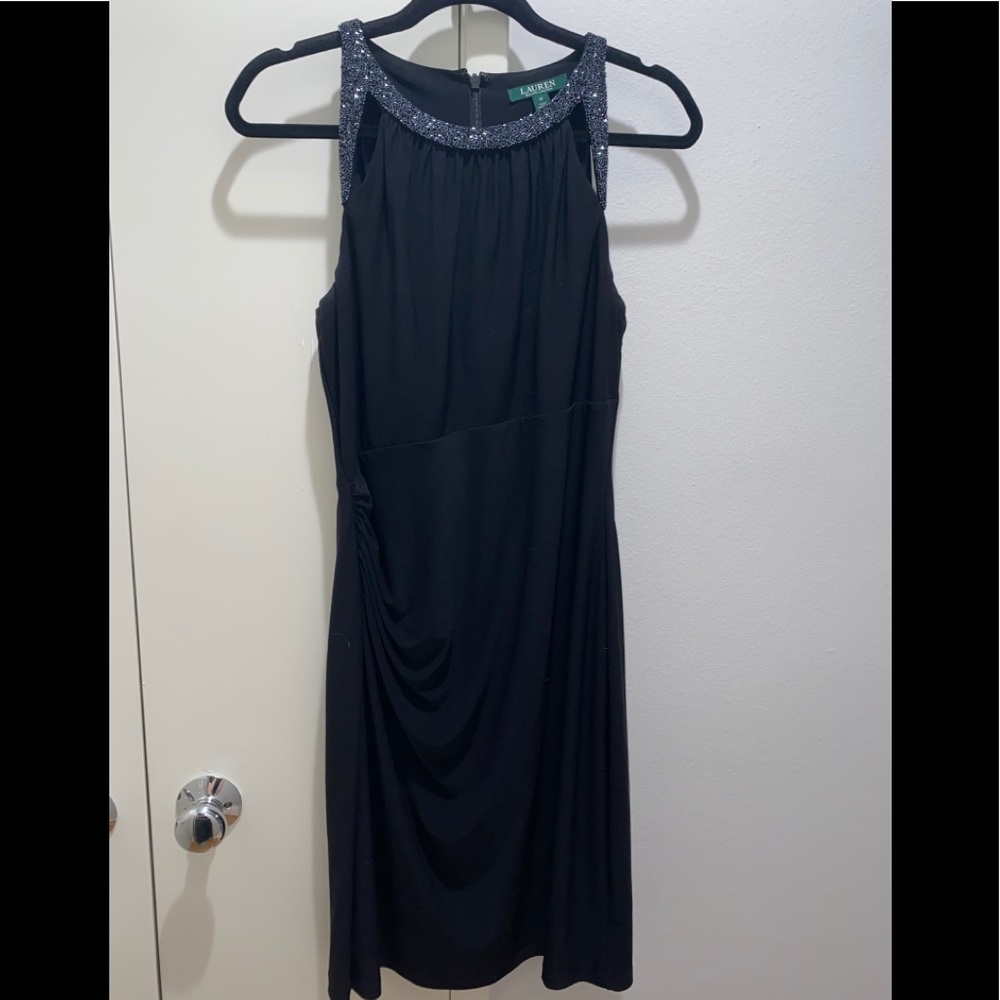 lauren ralph lauren sleeveless cocktail dress